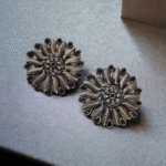 German silver stud earrings classic design