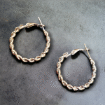 Twisted hoop earrings bold modern statement