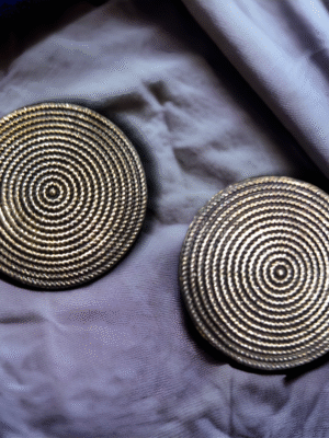 Oxidized Round Studs - lightweight fashion earrings