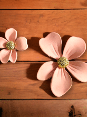 mismatched daisy floral earrings