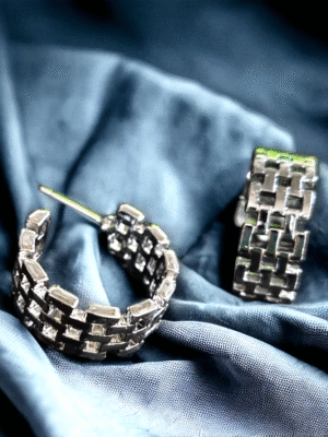 Silver Hoops - trendy statement fashion earrings