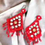 Beaded Art Earrings - trendy statement fashion earrings