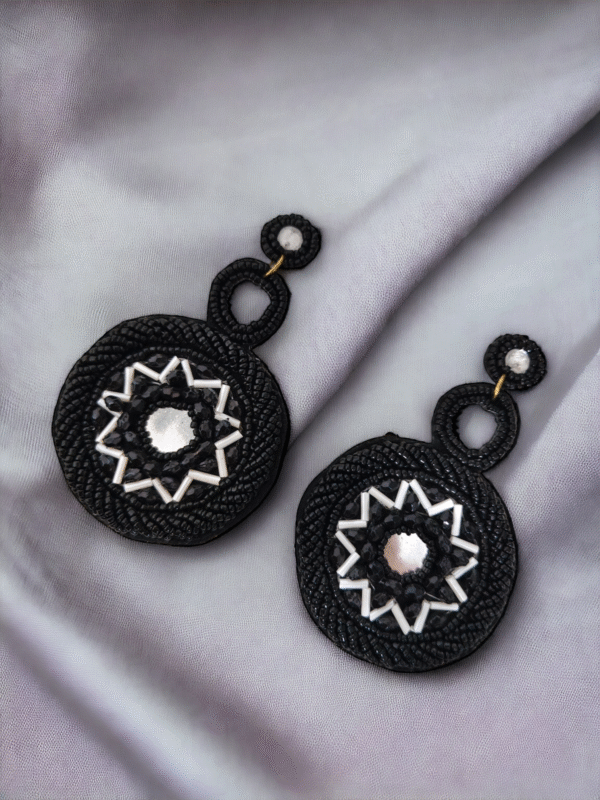 Beaded Art Earrings - trendy statement fashion earrings
