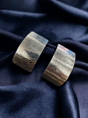 Silver Statement Earrings - trendy statement fashion earrings