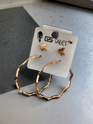 Combo Butterfly Studs + Hoops - trendy statement fashion earrings