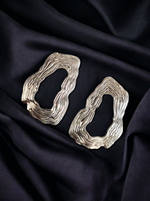 Silver Statement Earrings - trendy statement fashion earrings