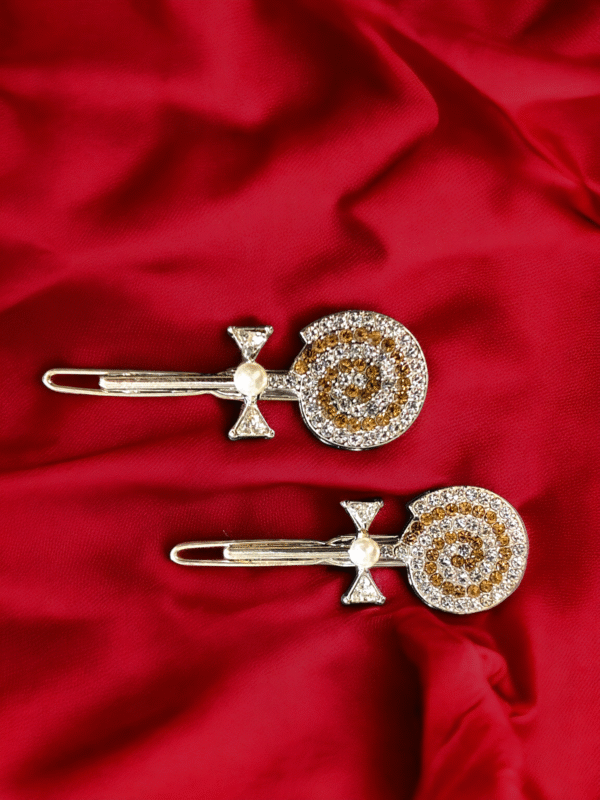 Fancy hair clips with stones - designer edition