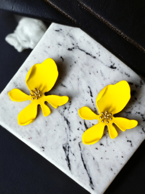 colorful funky floral earrings