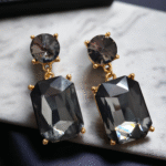 korean stone dangler earrings