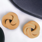 knot design stud earrings