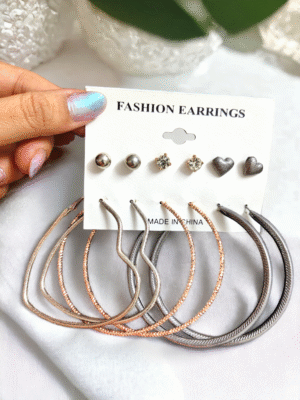 combo earrings set studs and hoops