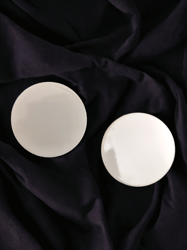 white stud earrings minimal