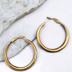 minimal gold hoop earrings