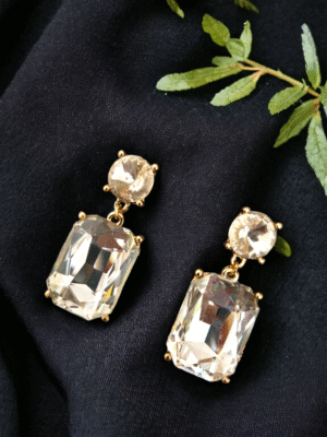 korean crystal drop earrings
