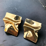 golden statement party earrings