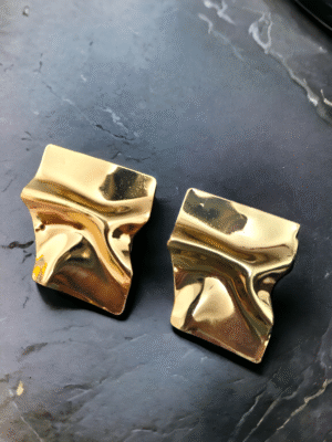 golden statement party earrings