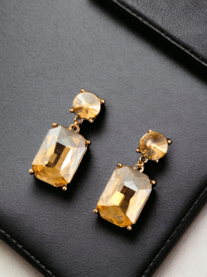 korean crystal drop earrings