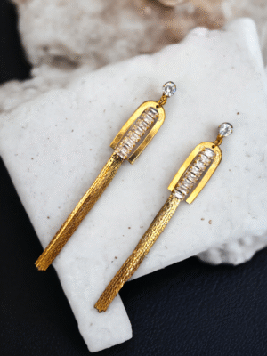 korean chain drop earrings