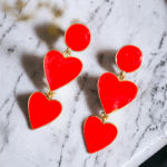 heart pearl drop earrings