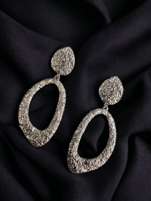 silver statement party earrings