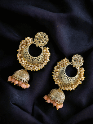 heritage mirror pearl jhumkis