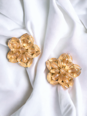 korean crystal stud earrings