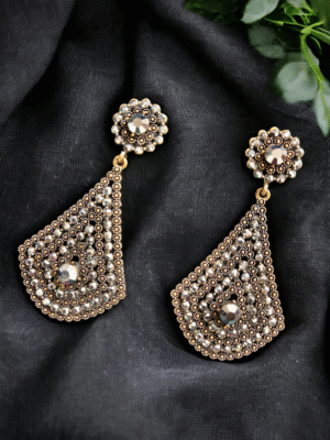 korean crystal drop earrings