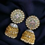 colorful meenakari jhumka earrings