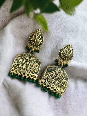 ethnic jhumki earrings for festive wear