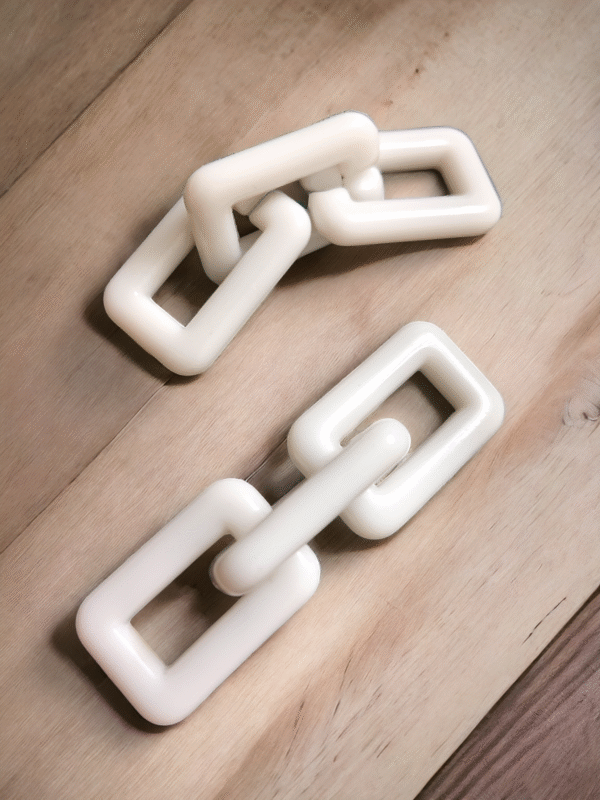 white link chain earrings modern fashion