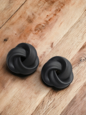 gold knot stud earrings for daily use