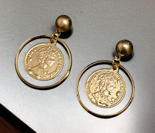 coin earrings vintage boho style
