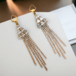 stone tassel earrings for occasion wear