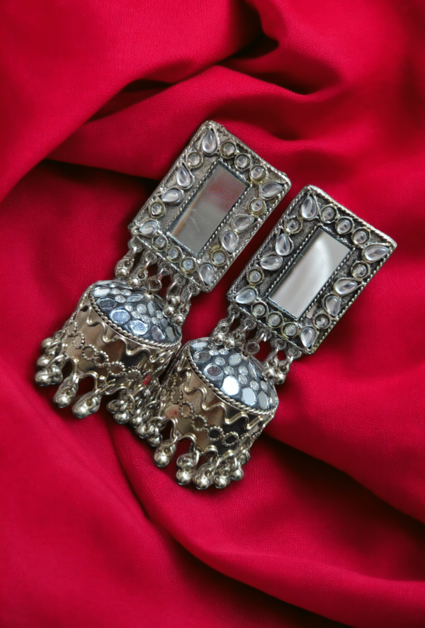 oxidized jhumki earrings classic style