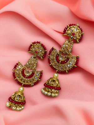 wedding kundan stone earrings bridal
