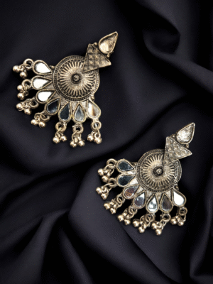 oxidized drop earrings traditional
