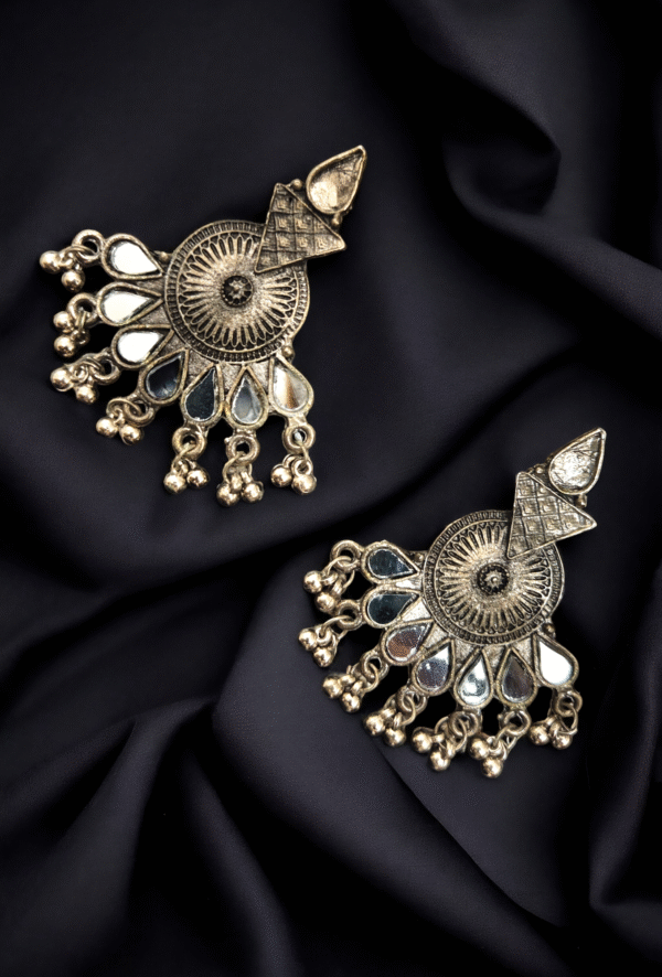 oxidized drop earrings traditional