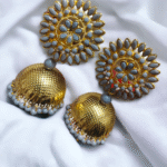 floral brass jhumki earrings handmade