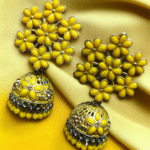 floral traditional jhumki earrings