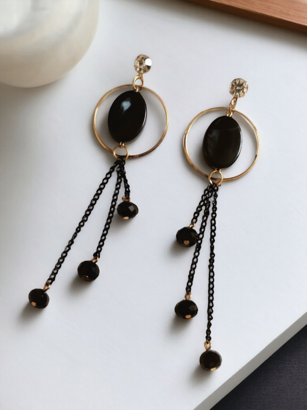 Diamond Crystal Chain Earrings