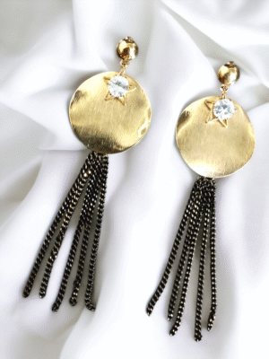 Antique Brass Tassel Earrings