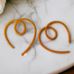 Korean wire heart earrings for casual style