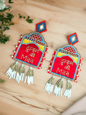 Dulhan ki maa handmade earrings with festive design