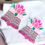 Handmade lotus earrings with traditional vibe