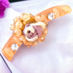Floral banana hair clip for women - elegant style