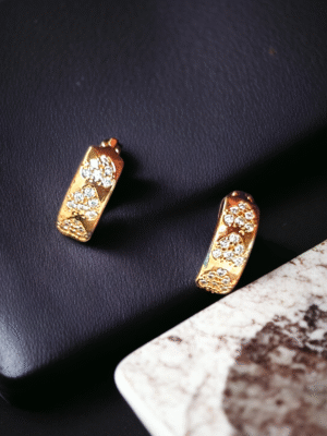 AD hoop earrings in round style