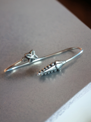 Statement ethnic oxidized bracelet design