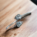 Key charm oxidized bracelet for everyday wear