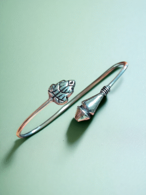Silver oxidized bracelet handmade design