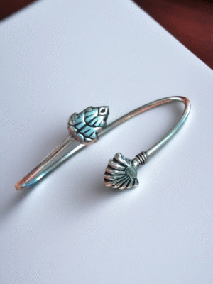Vintage tribal oxidized bracelet adjustable